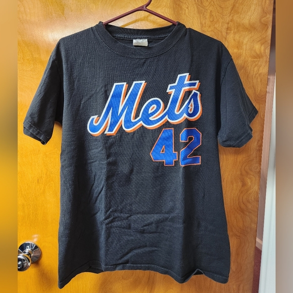 New York Mets T Shirt Mo Vaughn #42 MLB Size M - Picture 1 of 6